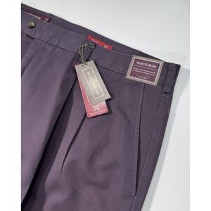 NORDSTROM Smartcare Men's Pants Khaki Dark Purple Wrinkle Free Size 44x30 NWT